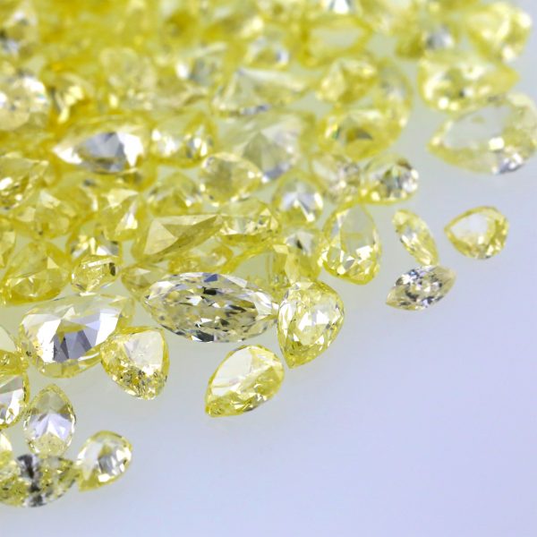 Natural Fancy Yellow Pear and Marquise shape cut Diamond 0.05 ct to 0.10 ct sizes. VS-SI
