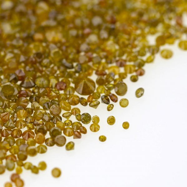 Natural Fancy Deep Yellow 0.002 CT TO 0.20 Ct. Round Brilliant Mix size.