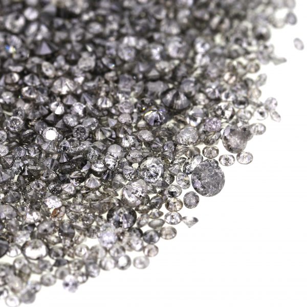 Salt and Pepper Natural Fancy Dark Gray Diamond Round Brilliant Cut diamonds from 0.002 CT TO 0.20 CT. I