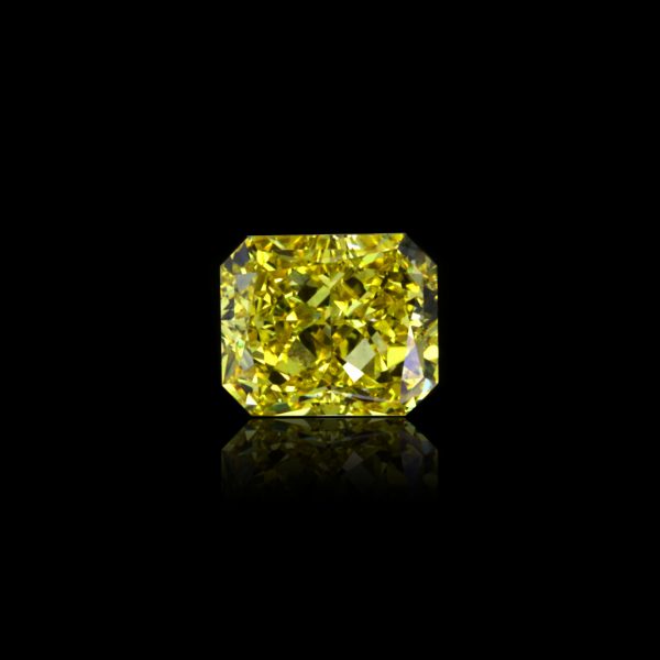 1.26 Ct. Natural Fancy Vivid Yellow VS1 Radiant shape Diamond, GIA certified