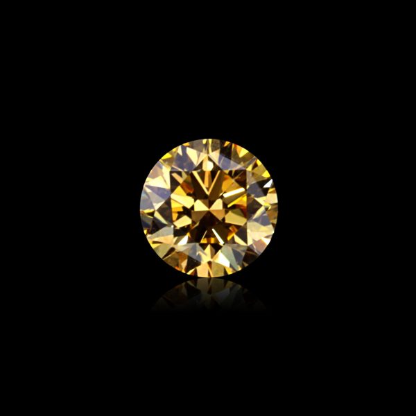 Rare collection stone, 0.25 ct. Natural Fancy Orangey Yellow color Diamond, GIA