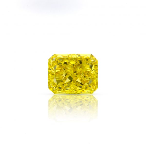 1.51 Ct. Natural Fancy Vivid Yellow VVS2 Radiant shape Diamond, GIA certified