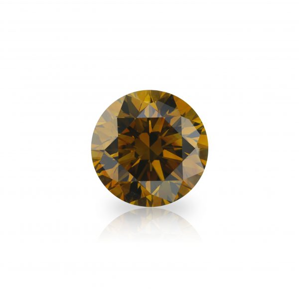 2.05 ct. Natural Fancy deep brownish Yellow Round brilliant Diamond  with GIA certified