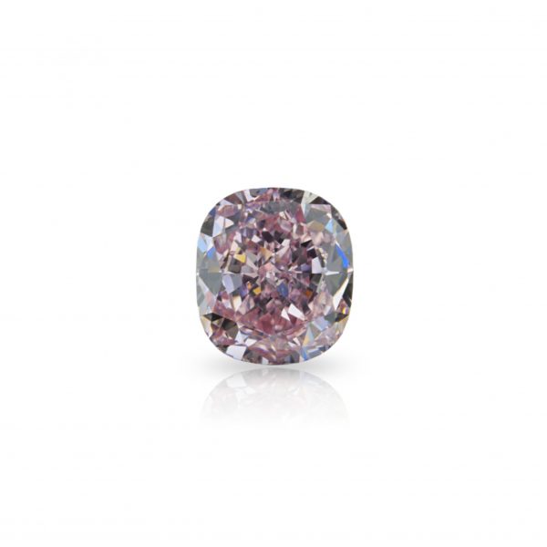Natural Fancy Purplish Pink 0.59 ct. Cushion shape Diamond with GIA certified