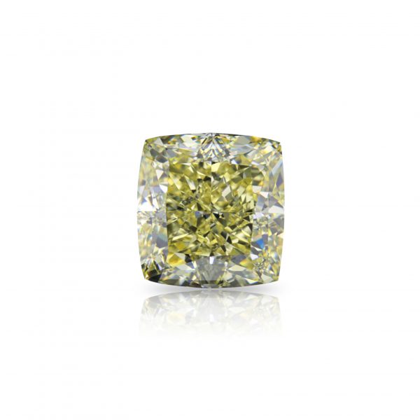 4.12 ct. Natural Fancy Yellow Cushion cut Diamond GIA certified