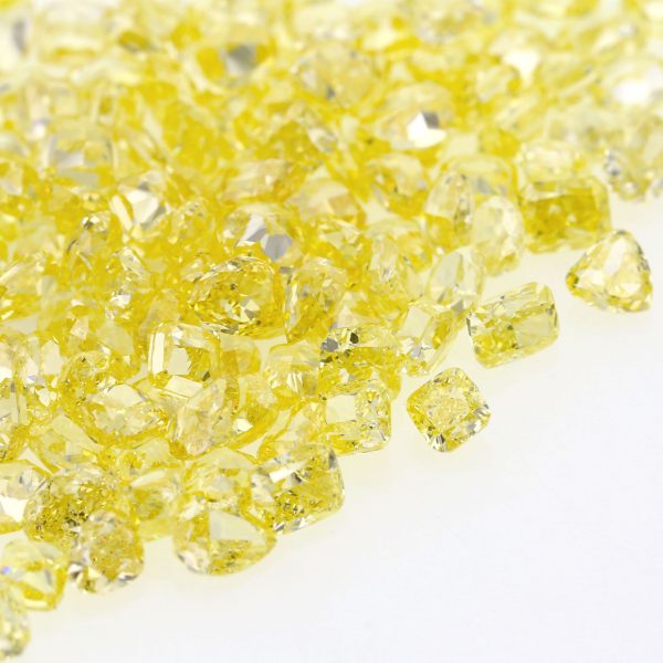 Natural Fancy Intense Yellow Fancy shape diamond 0.30 ct and Up sizes. VVS-VS