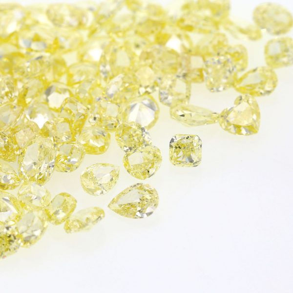 Natural Fancy Yellow Fancy shape diamond 0.70 ct and Up sizes. VS