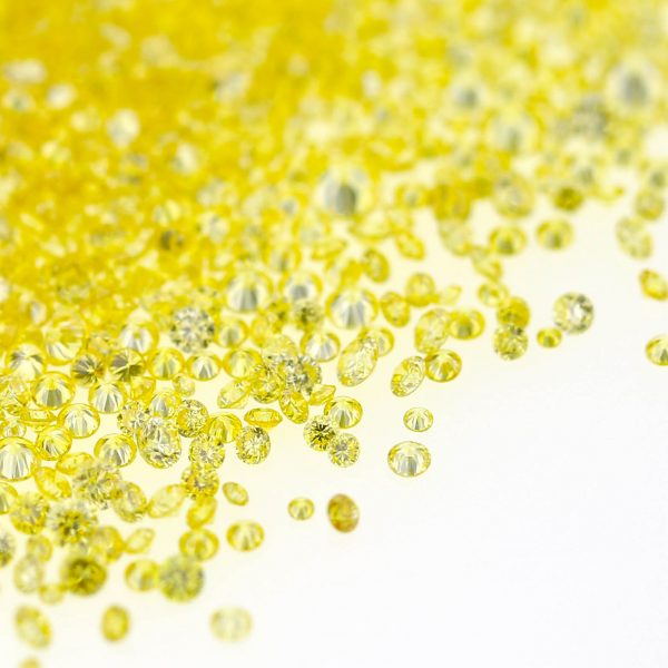 Natural Fancy Yellow 0.002 CT TO 0.20 Ct. Round Brilliant Mix size. VVS/VS