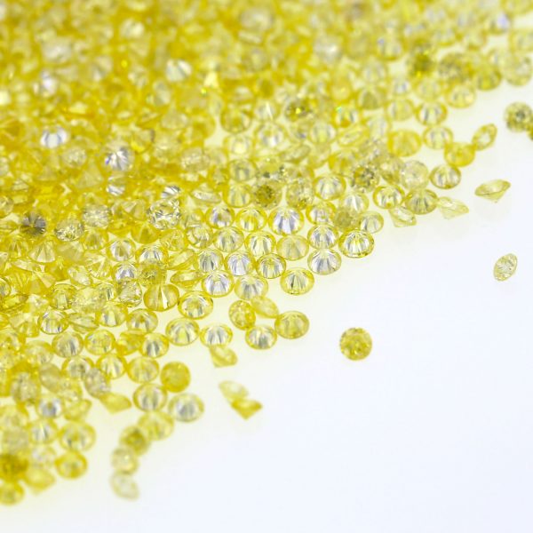 Natural Light Yellow 0.002 CT TO 0.20 Ct. Round Brilliant Mix size. I1-I2 Cap Color