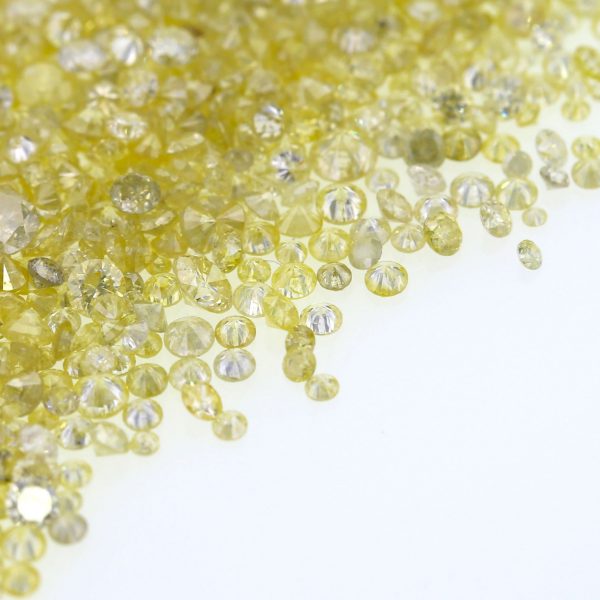 Natural Light Yellow 0.002 CT TO 0.20 Ct. Round Brilliant Mix size. I1-I2