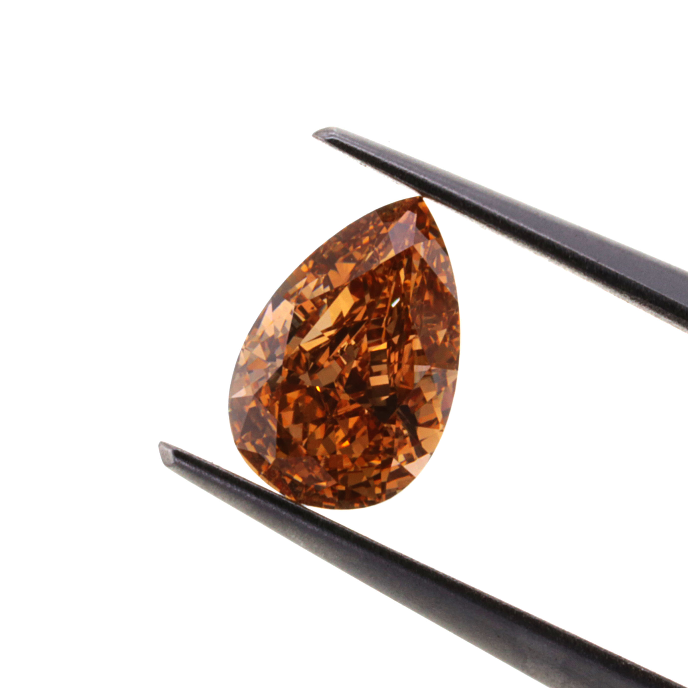 Natural Fancy Deep Brownish Yellowish Orange 1.22 Ct. Pear